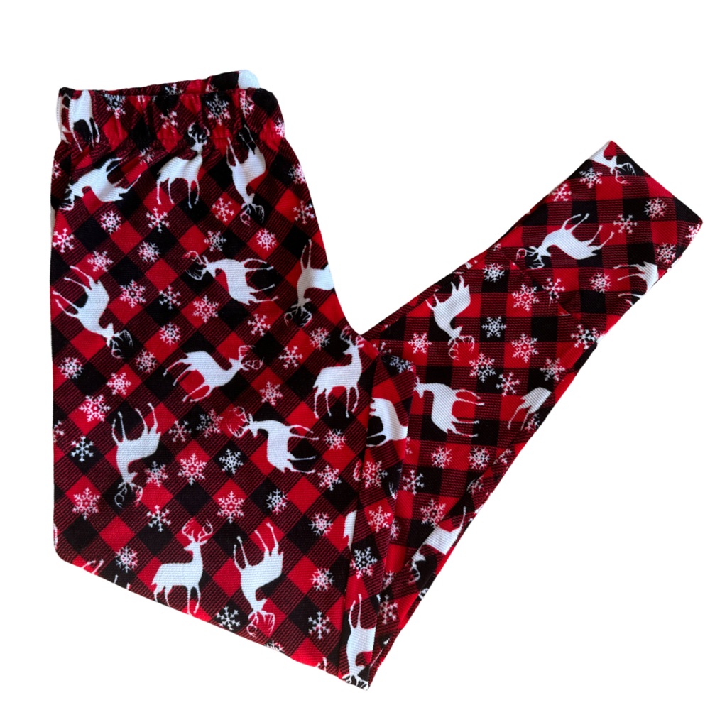 Sleep Studio Plaid Reindeer Snowflake Pyjama Pants